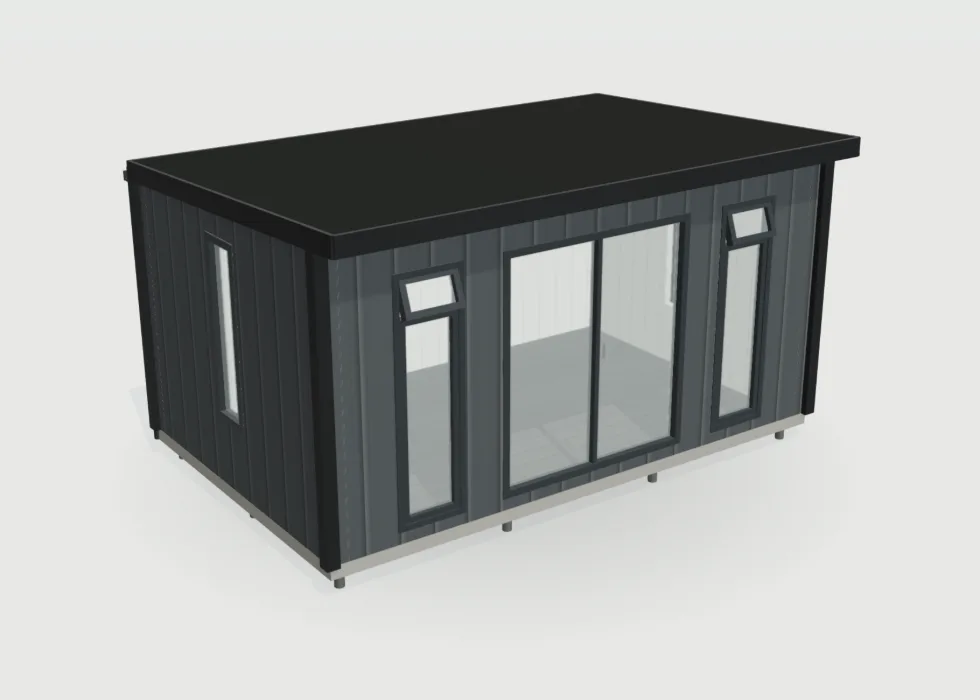 Configurator view of a 16 by 10ft Signature garden room in the Grey SIP finish